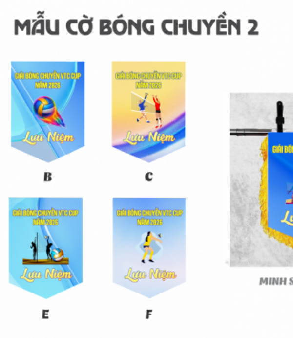 Cờ Lưu Niệm Bóng Chuyền 2