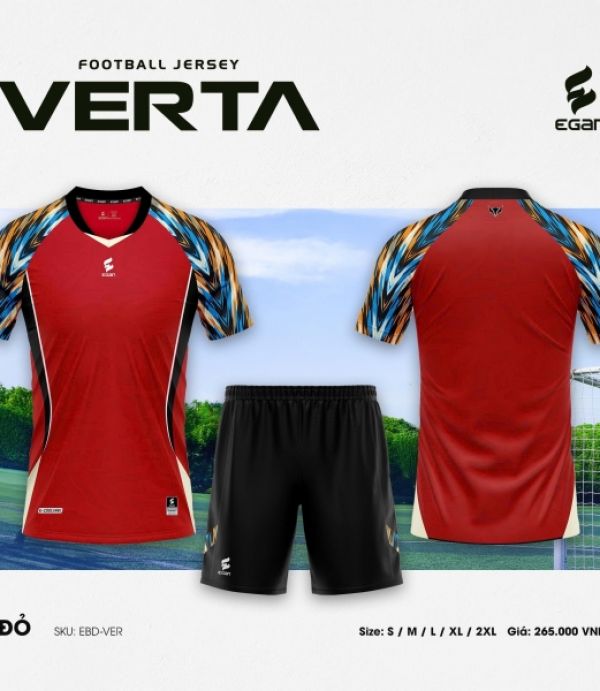 ÁO ĐÁ BANH CP VERTA - ĐỎ