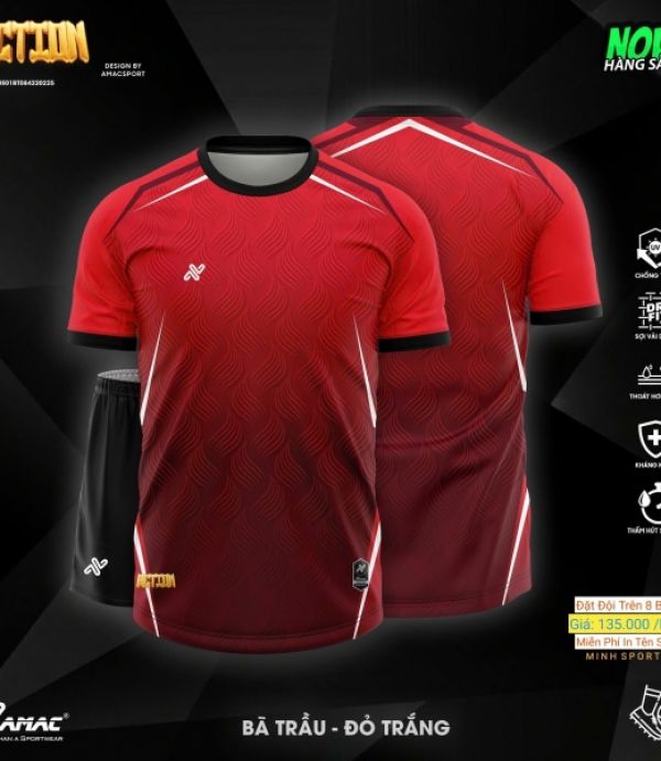 ÁO ĐÁ BANH AMAC ACTION - ĐỎ