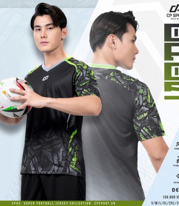 ÁO BÓNG ĐÁ CP 05 - ĐEN