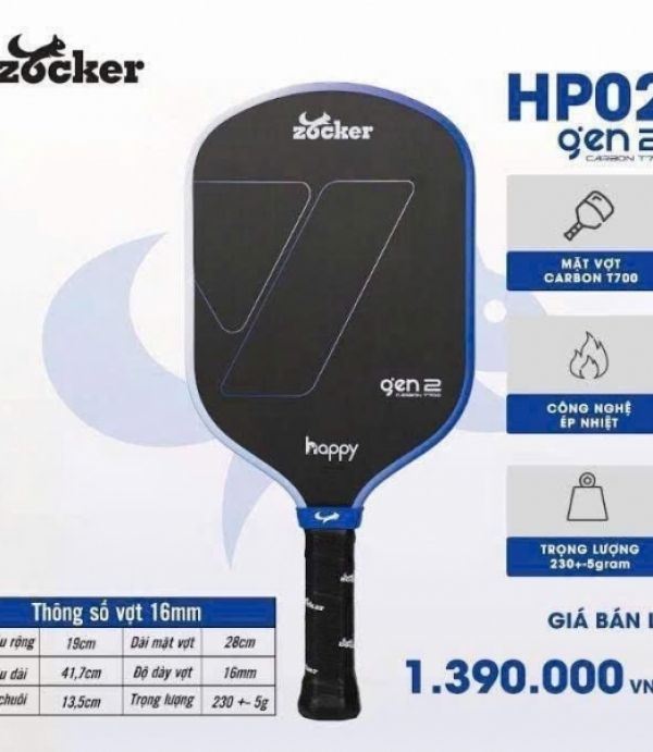 Vợt Pickleball Zocker HP02 Gen 2 