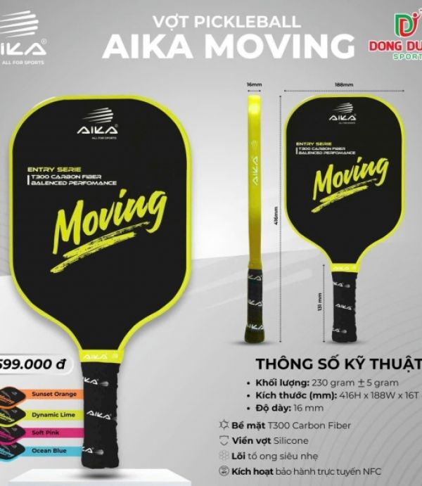 Vợt Pickleball Aika - Viền Vàng