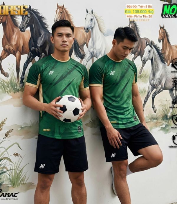 ÁO ĐÁ BANH AMAC HORSE - XANH RÊU