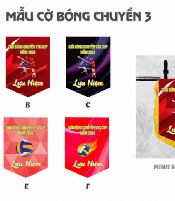 Cờ Lưu Niệm Bóng Chuyền 3