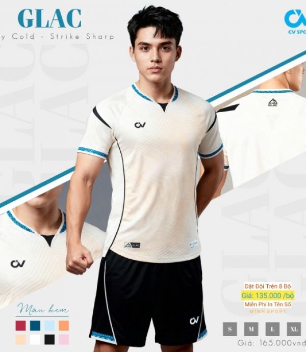 ÁO ĐÁ BANH CV GLAC - KEM