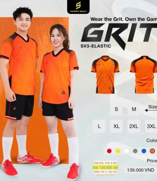 ĐỒ ĐÁ BANH SAO VIỆT GRIT - CAM