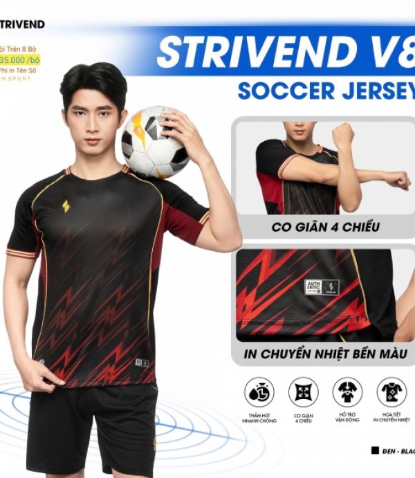 ĐỒ ĐÁ BANH STRIVEND V8 - ĐEN