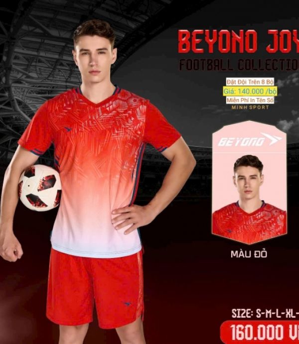 ÁO BÓNG ĐÁ BEYONO JOY - ĐỎ