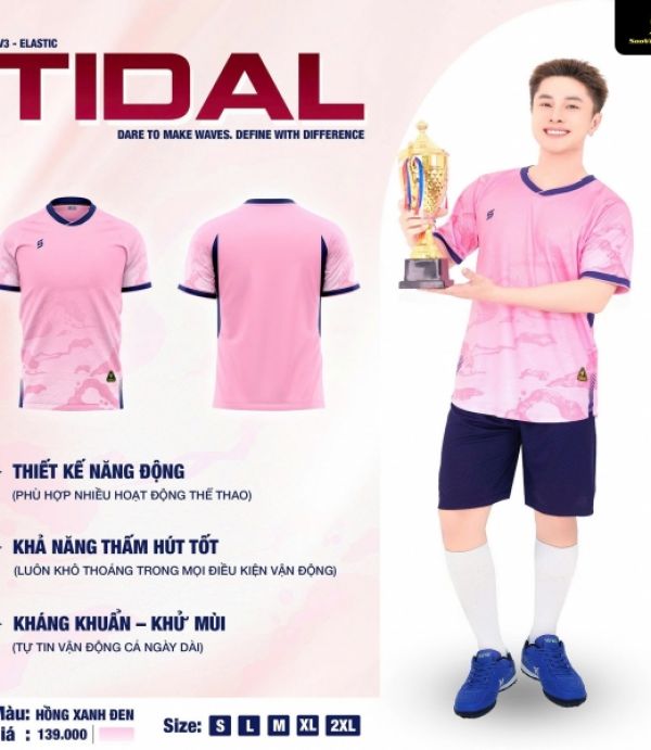 ÁO BÓNG ĐÁ SAO VIỆT TIDAL - HỒNG