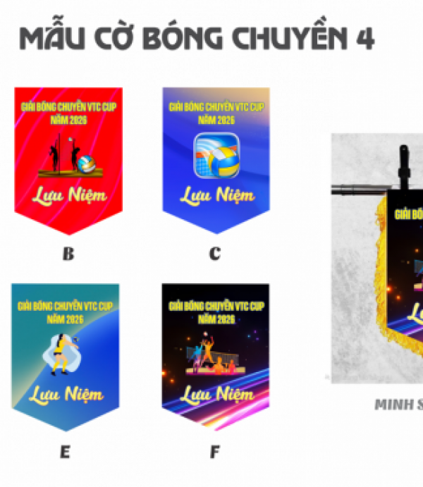 Cờ Lưu Niệm Bóng Chuyền 4