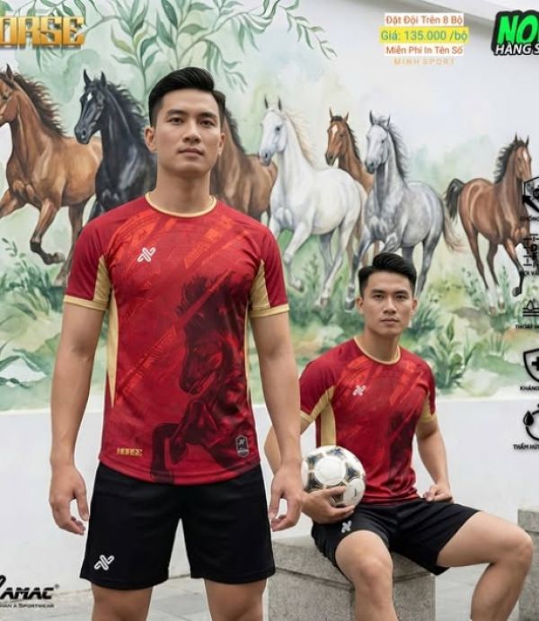 ÁO ĐÁ BANH AMAC HORSE - ĐỎ