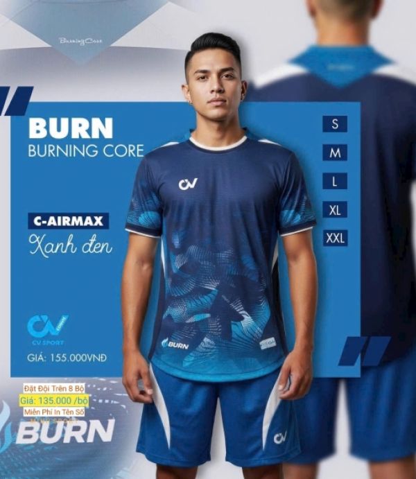 ĐỒ ĐÁ BANH CV BURN - XANH ĐEN