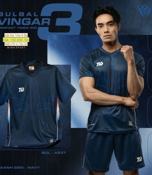 ÁO ĐÁ BANH BULBAL VINGAR 3 - XANH ĐEN