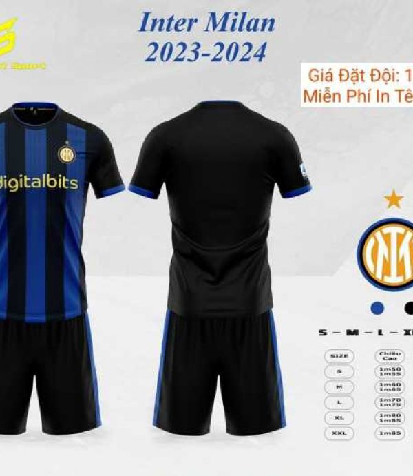 ĐỒ BÓNG ĐÁ INTER MILAN ĐEN SỌC SV