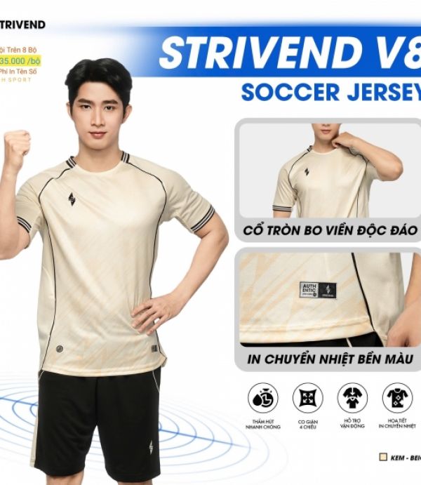 ĐỒ ĐÁ BANH STRIVEND V8 - KEM