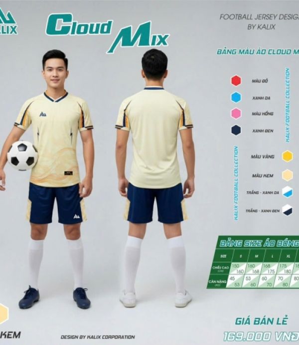 ÁO ĐÁ BANH KALIX CLOUD - KEM