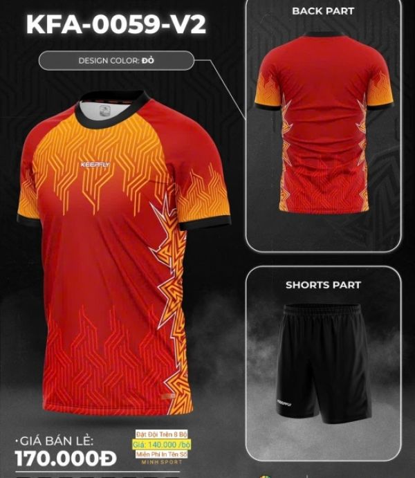 ĐỒ ĐÁ BANH KEEP FLY 0059 - ĐỎ