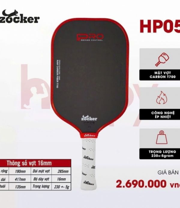 Vợt Pickleball Zocker HP05
