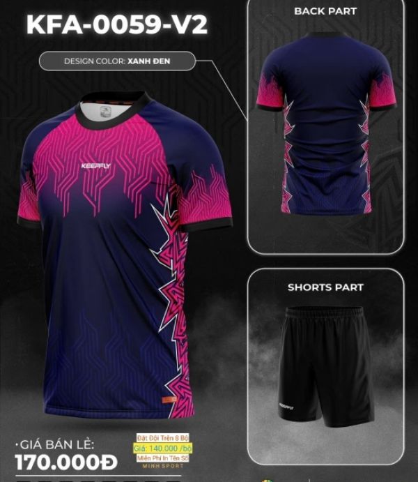 ĐỒ ĐÁ BANH KEEP FLY 0059 - XANH ĐEN