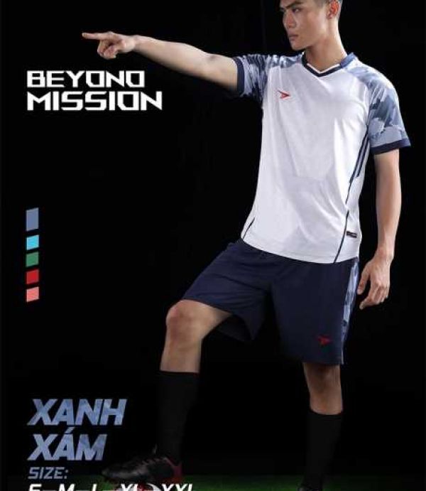 QUẦN ÁO BÓNG ĐÁ BEYONO MISSION - XANH XÁM