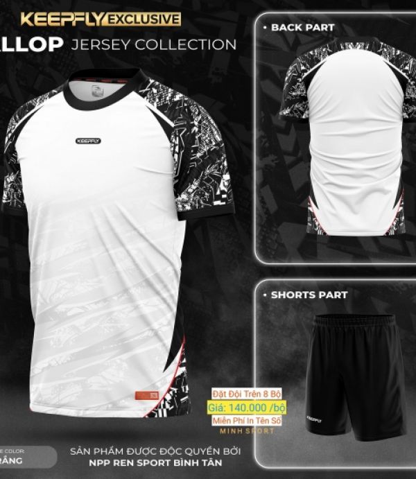 ĐỒ ĐÁ BANH KEEPFLY GALLOP - TRẮNG