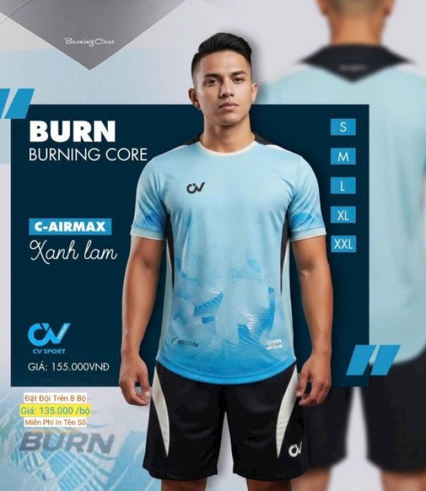 ĐỒ ĐÁ BANH CV BURN - XANH DA