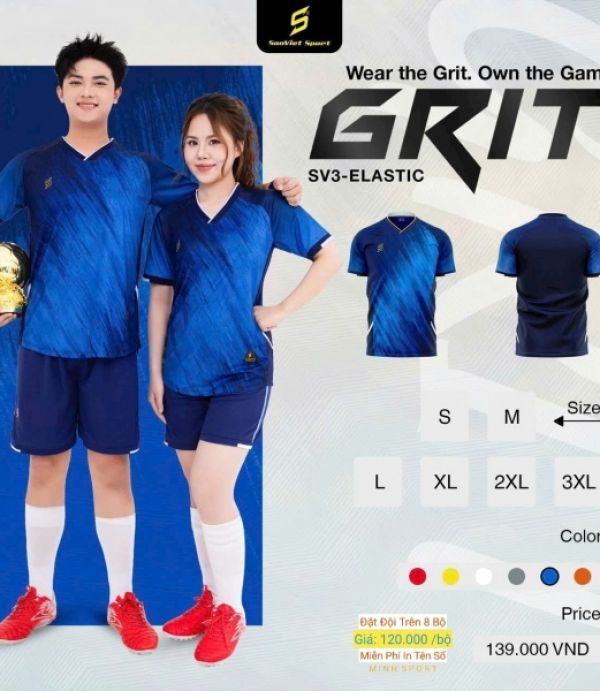 ĐỒ ĐÁ BANH SAO VIỆT GRIT - XANH ĐEN