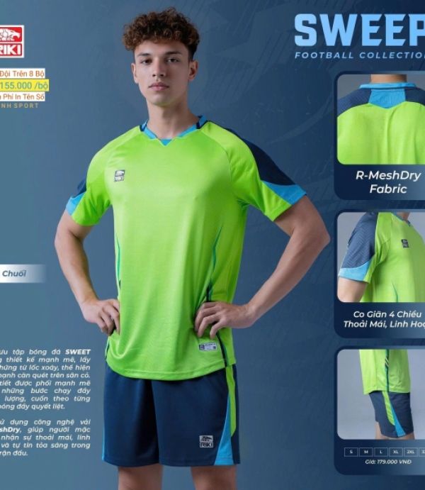 ÁO ĐÁ BANH RIKI SWEEP - XANH CHUỐI