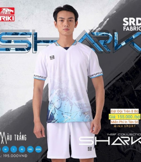 ĐỒ ĐÁ BANH RIKI SHARK - TRẮNG