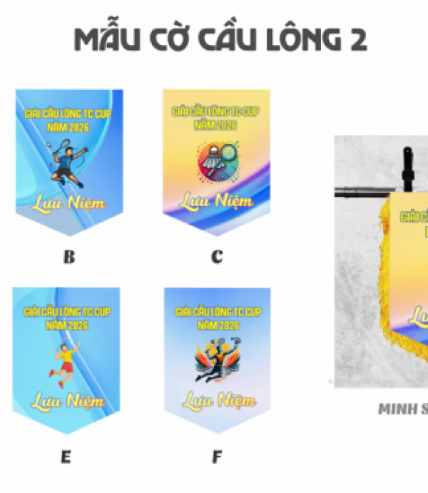 Cờ Lưu Niệm Cầu Lông 2