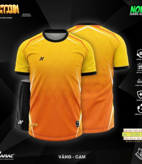 ÁO ĐÁ BANH AMAC ACTION - VÀNG