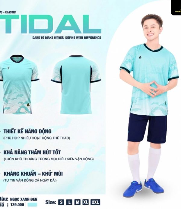 ÁO BÓNG ĐÁ SAO VIỆT TIDAL - XANH NGỌC