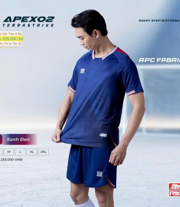  ĐỒ ĐÁ BANH RIKI APEX02 - XANH ĐEN