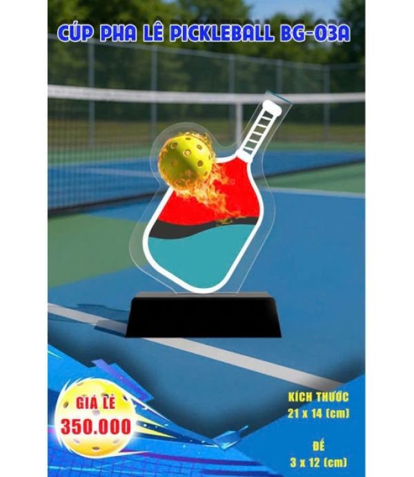 Cúp Pickleball Pha Lê