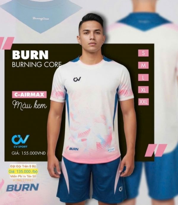 ĐỒ ĐÁ BANH CV BURN - HỒNG