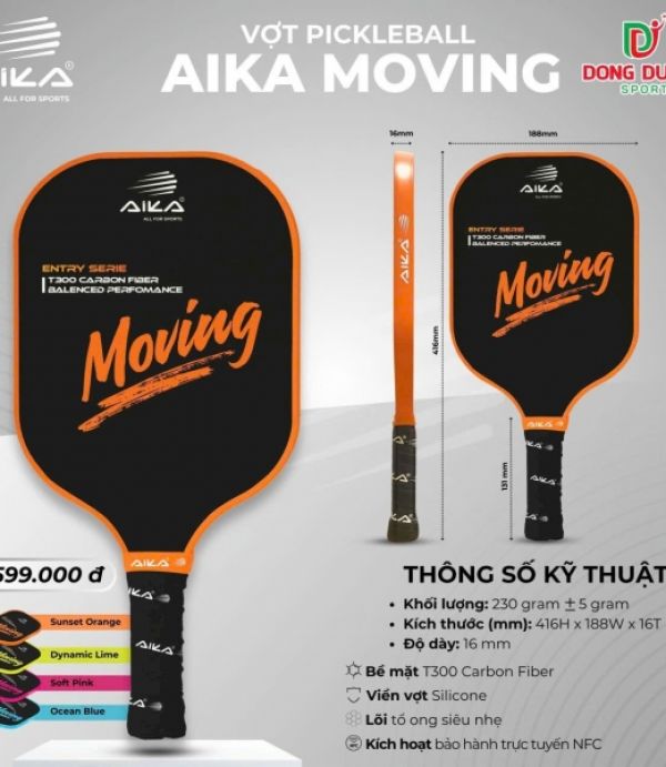 Vợt Pickleball Aika - Viền Cam