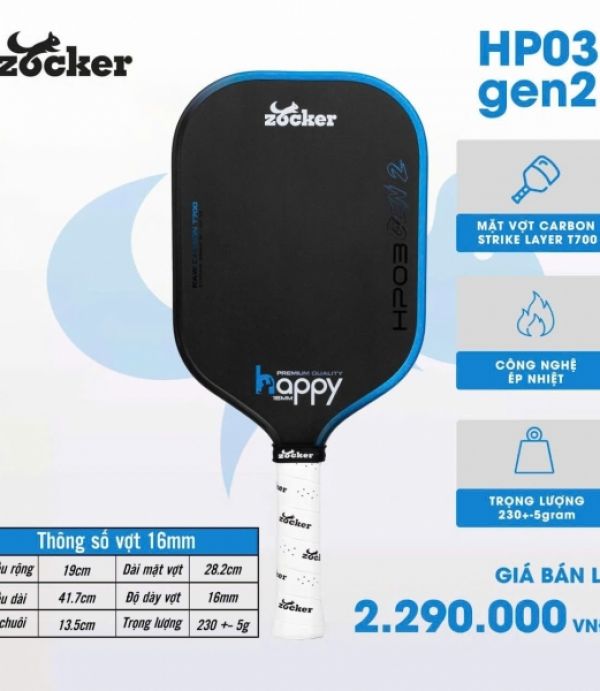 Vợt Pickleball Zocker HP03 Gen 2 