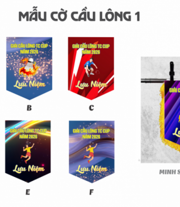Cờ Lưu Niệm Cầu Lông 1