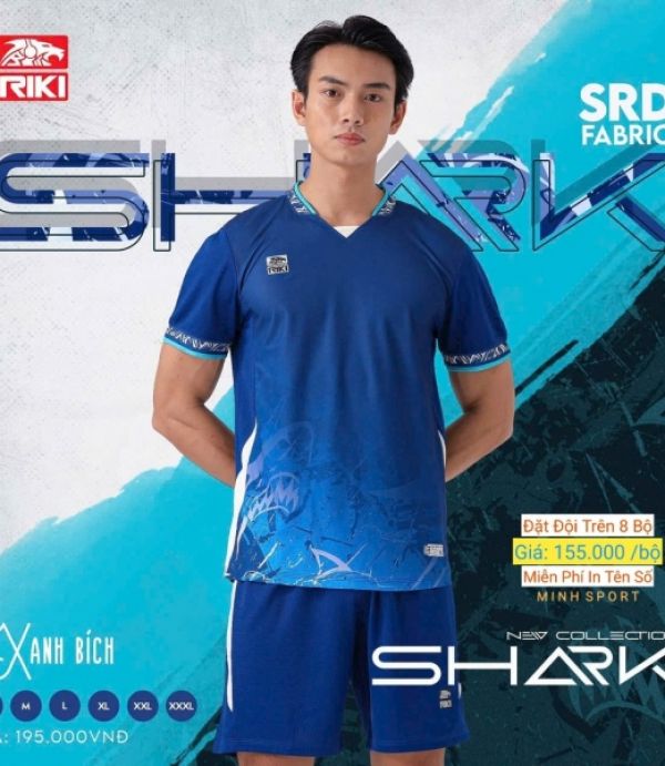 ĐỒ ĐÁ BANH RIKI SHARK - XANH BÍCH