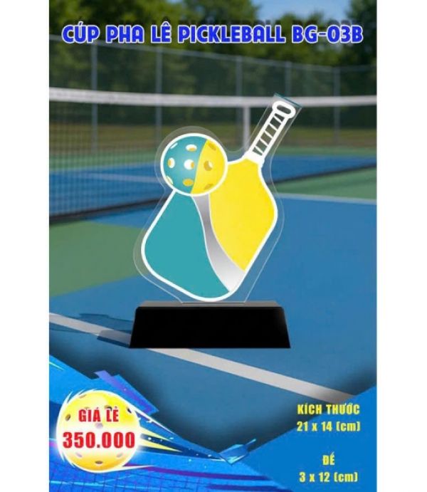 Cúp Pickleball Pha Lê