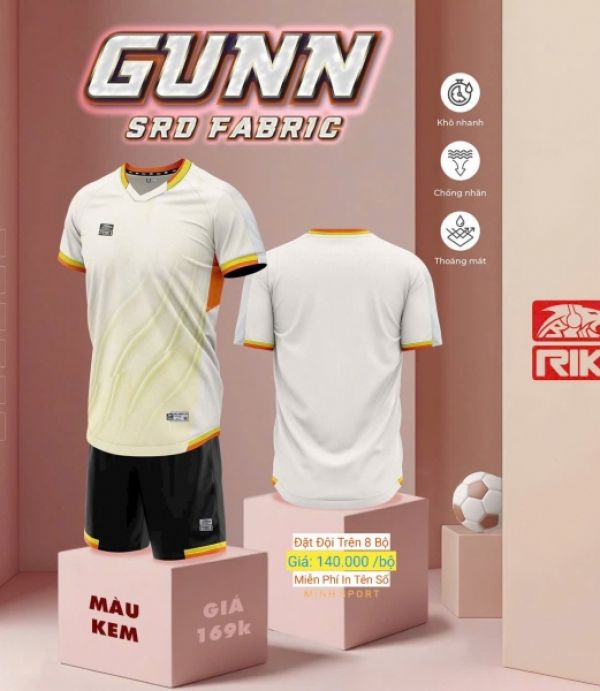 ĐỒ ĐÁ BANH GUNN SRD FABRIC - KEM