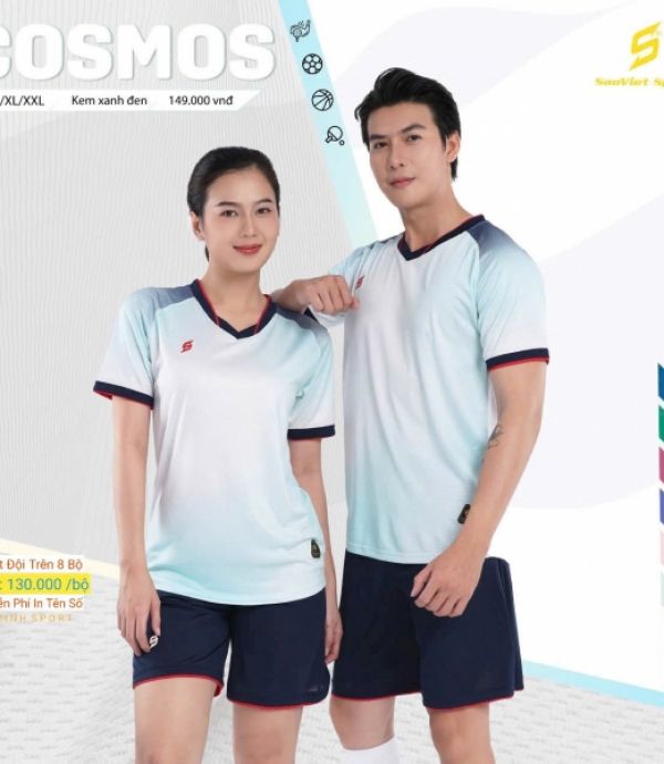 ĐỒ ĐÁ BANH SAO VIỆT COSMOS - KEM XANH ĐEN