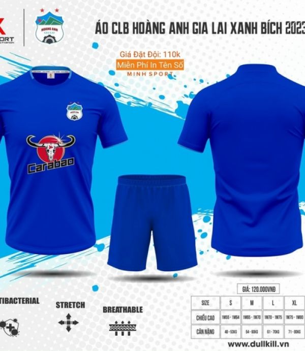 ÁO BÓNG ĐÁ CLB HOÀNG ANH GIA LAI XANH BÍCH DK