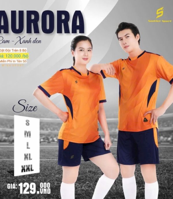 ĐỒ ĐÁ BANH AURORA - CAM XANH ĐEN