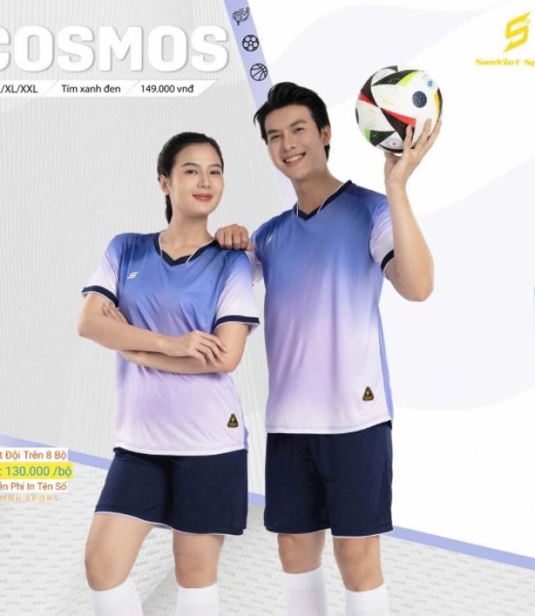 ĐỒ ĐÁ BANH SAO VIỆT COSMOS - TÍM XANH ĐEN