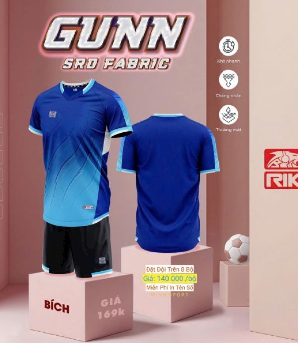ĐỒ ĐÁ BANH GUNN SRD FABRIC - BÍCH