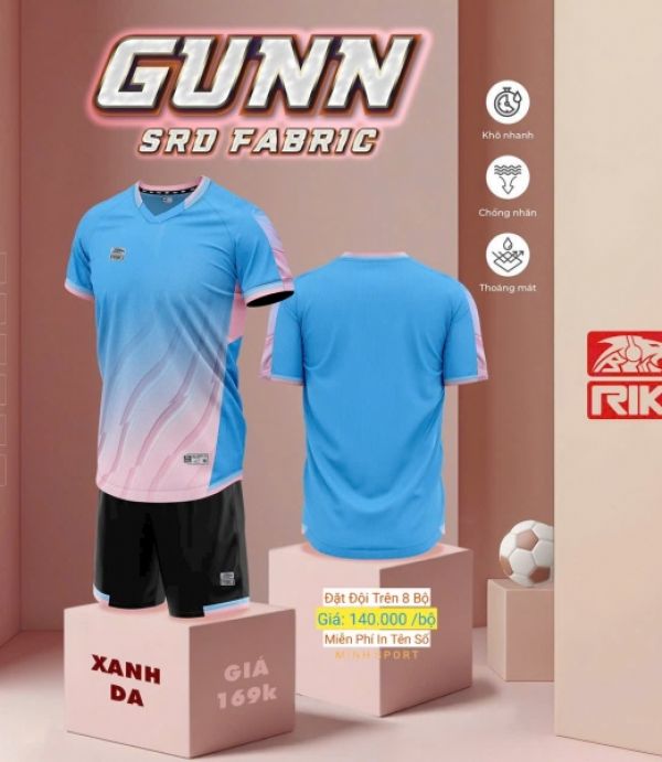 ĐỒ ĐÁ BANH GUNN SRD FABRIC - XANH DA