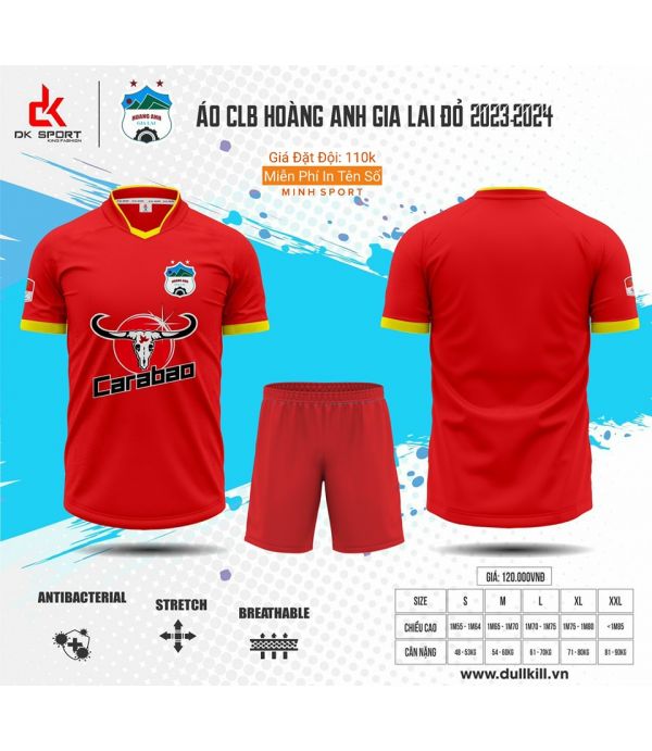 ÁO BÓNG ĐÁ CLB HOÀNG ANH GIA LAI ĐỎ DK ÁO BÓNG ĐÁ CLB HOÀNG ANH GIA LAI ĐỎ DK