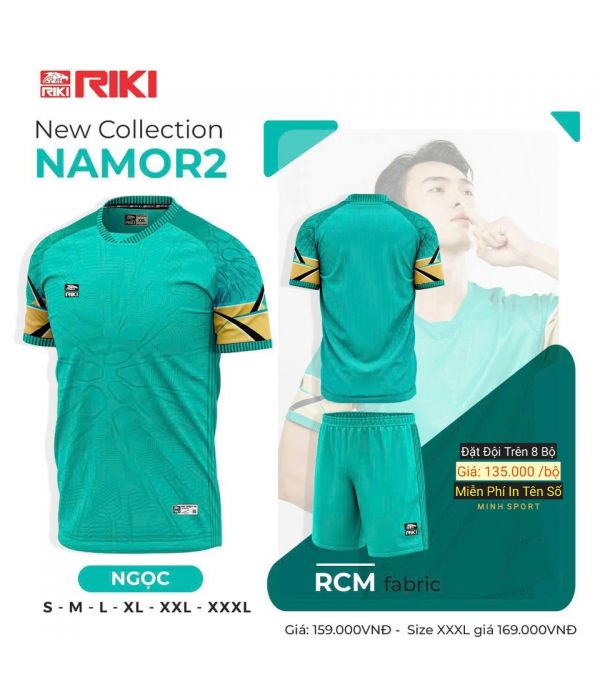 ÁO ĐÁ BANH RIKI NAMOR 2 - XANH NGỌC ÁO ĐÁ BANH RIKI NAMOR 2 - XANH NGỌC