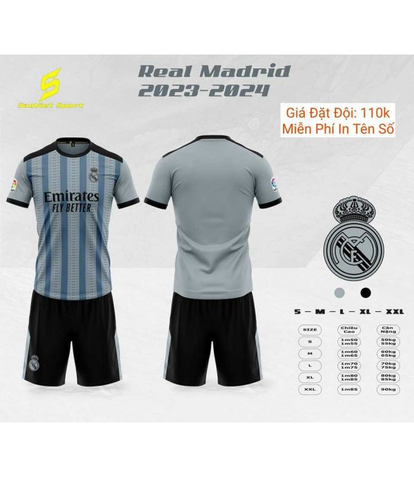 ĐỒ BÓNG ĐÁ REAL XÁM SV ĐỒ BÓNG ĐÁ REAL XÁM SV